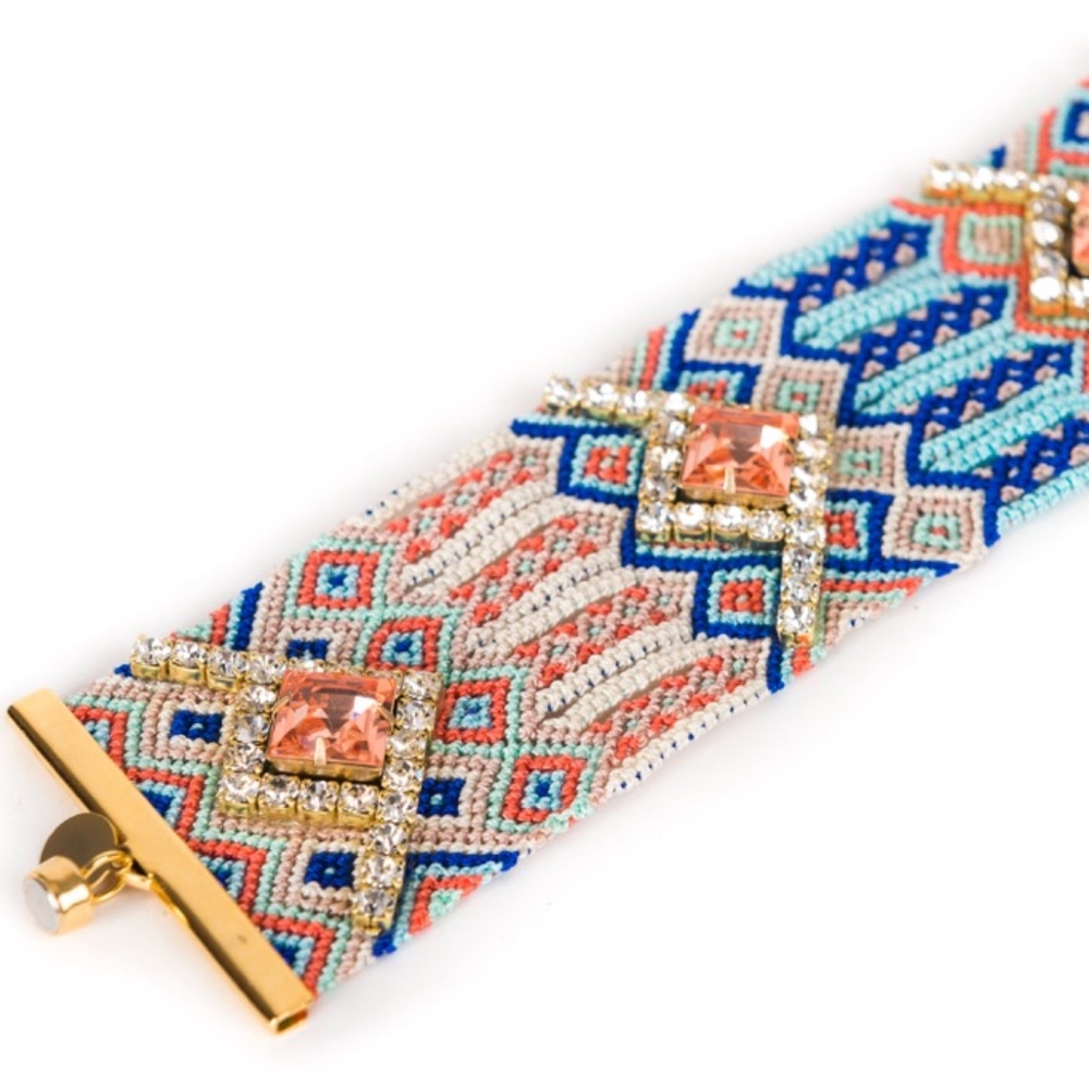 🏆 HOST PICK 🏆Friendship bracelet cuff crystals